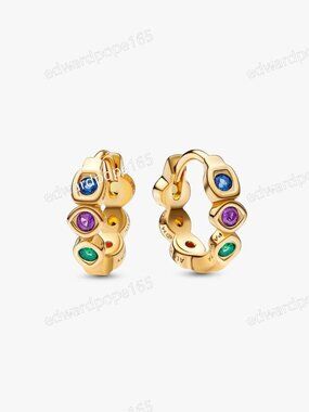 Marvel The Avengers Infinity Stones Hoop Earrings